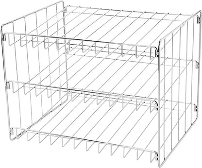 Kitchen Details 3 Tier Can Organizer | Chrome Steel Canned Food Storage Rack | Holds 36 Cans | Space-Saving Pantry & Cabinet Storage Solution | Easy Access to Canned Goods | Freestanding Design