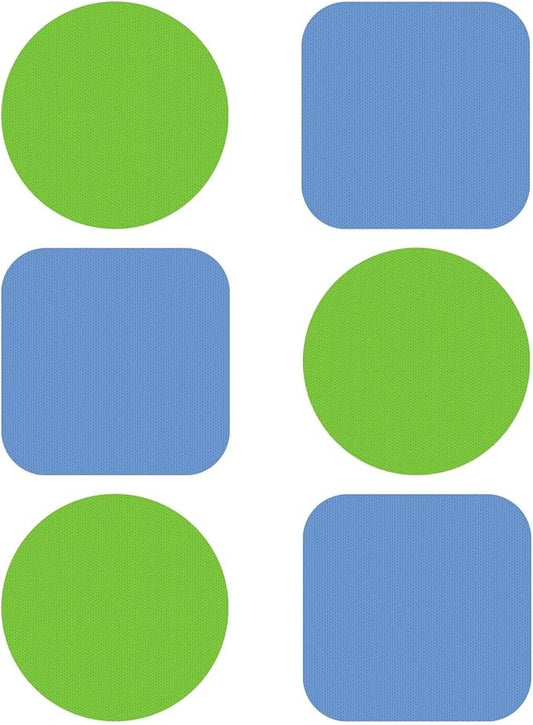 Leezmark 6pcs Jar Opener Gripper Pads, Rubber Jar Grippers Multi-function Jar Opener for Seniors with Arthritis Weak Hands Kitchen Coasters(Green, Blue)