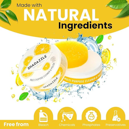 Shadazzle Natural All Purpose Cleaner and Polish – Eco friendly Multi-purpose Cleaning Product (3 Pack, Lemon)