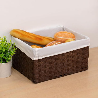 JLKIMZVO Desktop Storage Baskets Woven Decorative Baskets for Organization For Home Decor Bedroom Baby Room Living Room