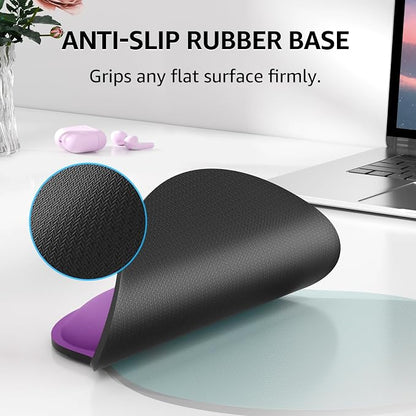 KTRIO Keyboard Wrist Rest & Mouse Pad with Wrist Rest Set, Violet Purple | Memory Foam Wrist Support, Ergonomic Design, Non-Slip Base, Office and Home Use