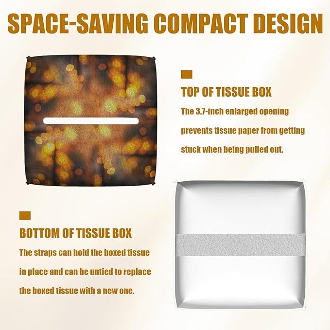 Vintage Wine Glass Tissue Box Cover 2PCS, Leather Tissue Box Holder Square Facial Paper Case Tissue Box Cube Organizer for Bathroom Bedroom Desk Office