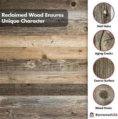 BARNWOODUSA Rustic Farmhouse Decorative Ladder - Our 47 in Ladder can be Mounted Horizontally or Vertically and is Crafted from Upcycled Wood No Assembly Required White Wash