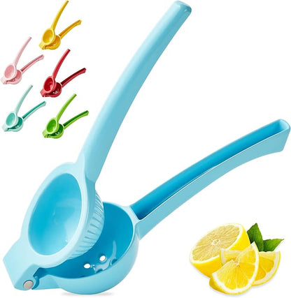 Y-ME Manual Juicer Citrus Lemon Squeezer, Fruit Juicer Lime Press Metal, Professional Hand Juicer Kitchen Tool(Skyblue）