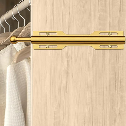 12" Valet Rod for Closet Pull Out (1 Pack, Brushed Gold)