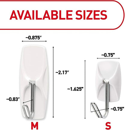 Command Small Wire Toggle Hooks, 32 Count, and 48 Strips, Damage Free Hanging Wall Hooks with Adhesive Strips, No Tools Required for Hanging, Organization and Storage, Holds up to 0.5 lb