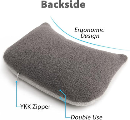 Large Mouse Wrist Rest Bean Bag, Ergonomic Mouse Support Pad Filled Ergo Beads for Computer, Laptop, PC Gaming (Gray)