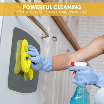 34 Pack Microfiber Cleaning Cloth, 4 Assorted Colors Cleaning Rags for Housekeeping, Colorful Reusable Microfiber Towels for Car, Kitchen, Bathroom and Household Cleaning Supplies, 11.8"X11.8"