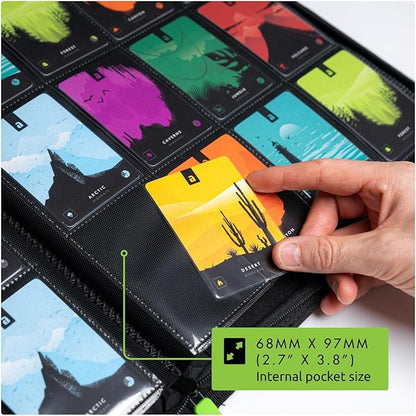 Vault X 12 XL Pocket Zip Binder, 624 Cards, Exo-Tec Material, 26 Side-Loading Pages (Blue)