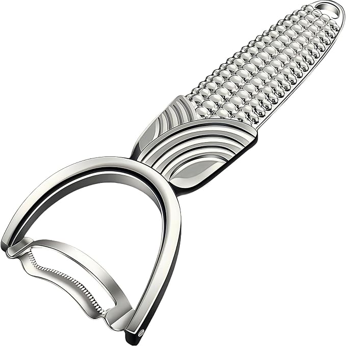 TEEVEA Corn Peeler for Corn on the Cob, Stainless Steel Corn Cob Stripper, Kernel Remover Tool for Home Kitchen BBQ Canning Camping
