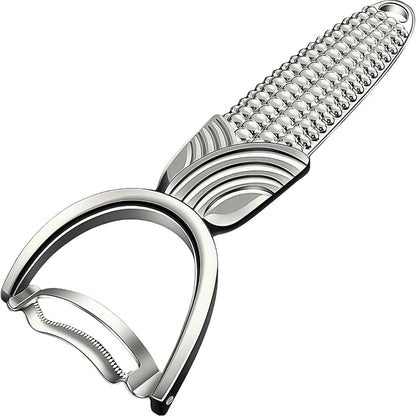 TEEVEA Corn Peeler for Corn on the Cob, Stainless Steel Corn Cob Stripper, Kernel Remover Tool for Home Kitchen BBQ Canning Camping