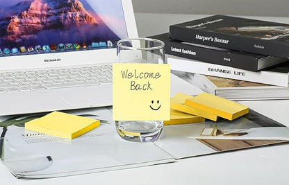(18 Pads) Pop Up Sticky Notes 3x3 Refills, Yellow Strong Adhesive Post, Suitable for Home, Office, School, Clean Removal