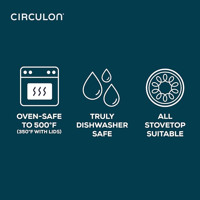 Circulon Halo with LaserDefense Ceramic Nonstick Cookware Set, 11-Piece Pots and Pans Set, Sage