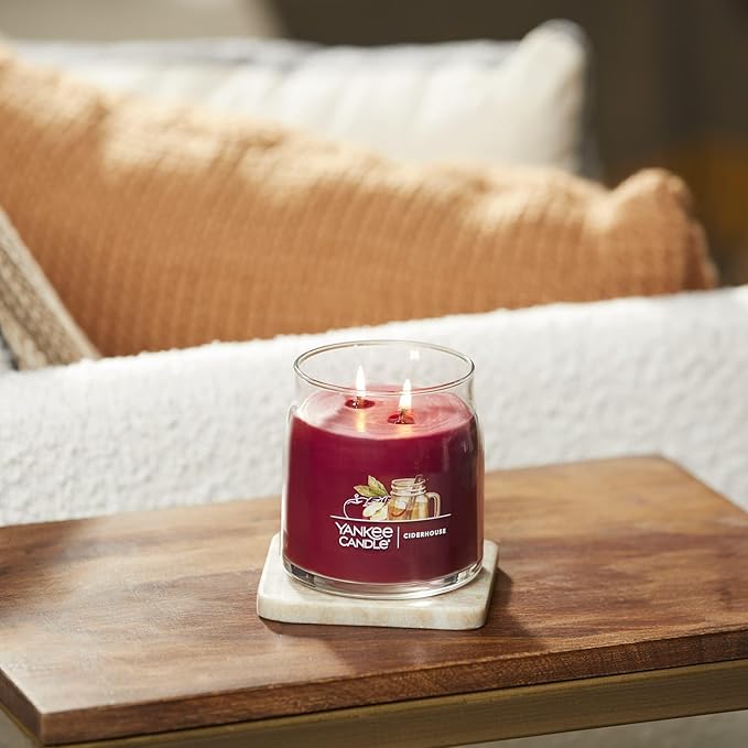 Yankee Candle Ciderhouse Scented, Signature 13oz Medium Jar 2-Wick Candle, Over 35 Hours of Burn Time