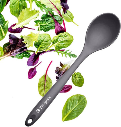 Starpack 'Winning Serve' XL Premium Silicone Serving Spoon (13.5") - Large Silicone Spoon for Cooking High Heat Resistant to 600°F - LFGB Grade Nonstick Mixing Spoons - Large Rubber Serving Spoons