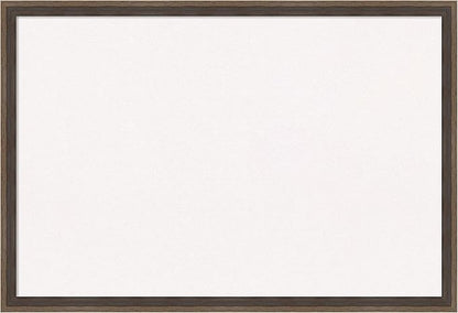 Amanti Art White Cork Board for Wall, 17x25 Vision Board with Brown Wood Frame, Medium Corkboard Office Decor for Home Organization, Modern Contemporary Corkboard Pinboard to display items for home
