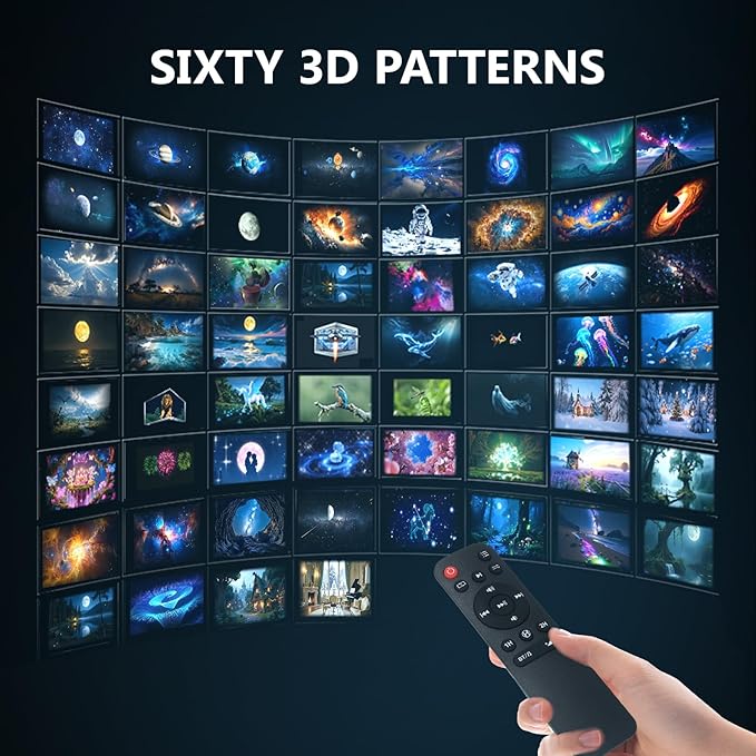 Planetarium 3D Galaxy Projector, Built-in 60 Scene Modes, with Bluetooth Speaker & Remote Control, Star Projector Light for Living Room Bedroom, forr Gifts for Kids, Adult（Robot Dog Black）