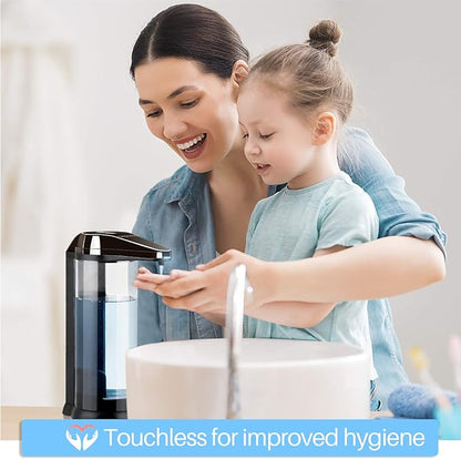 Secura 17oz Automatic Liquid Soap Dispenser, Touchless Battery Operated Hand Soap Dispenser with Adjustable Soap Dispensing Volume Control Dial, Personal Care Dispenser (Dark Gunmetal)