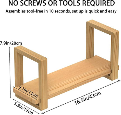 Adjustable Table Top Bookshelf Wooden Desktop Bookshelf Retro Mini Book Shelf Organizer Desk Bookshelves Magazine Files Letters Holder Racks for Home Office Supplies, Tabletop Book Storage Rack