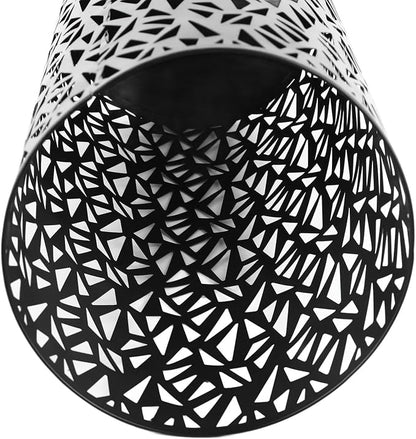 Metal Round Umbrella Stand Rack,Umbrella Holder Organizer Bin Hollowed Freestanding Canes Walking Sticks Holder for Entryway Home Hotel Office Decor (S)