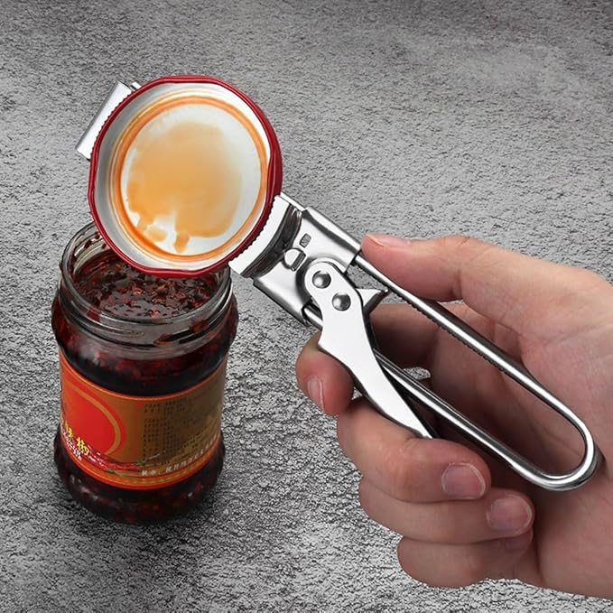 3PCS Master Jar & Bottle Opener, Adjustable Multifunctional Stainless Steel Can Opener Jar Lid Gripper, Manual,Kitchen Accessories（Silver）