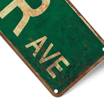 Saraheve Street Sign Vintage Rustic Retro 4x16 inch Tin Sign
