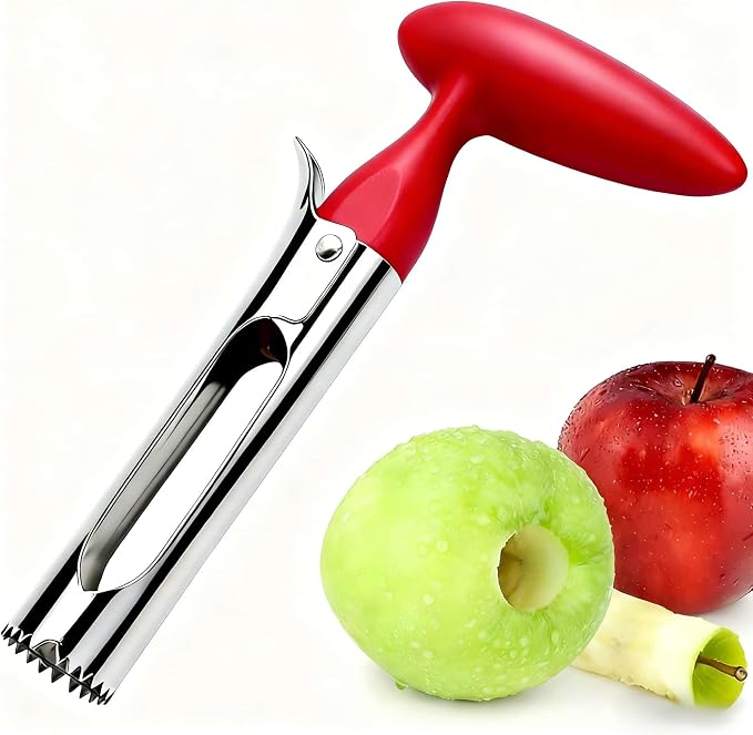 Pineapple Corer & Slicer Tool - Stainless Steel Pineapple Peeler, Easy Core Remover, Eye Removal Tool, Pelador De Pia (Yellow with Measure Marks)