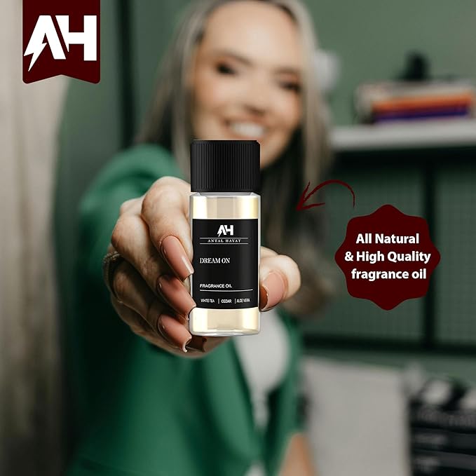 Dream On 20mL Essential Oil Scent for Diffusers - Antal Hayat Diffuser Oil - Home Luxury Scents - Hints of Bright White Tea, Vanilla, Earthy Cedar - Diffuser Oil Blends for Aromatherapy