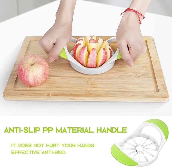 Supercenter Apple Cutter, Apple Corer and Slicer - 4.72 Inch Apple Slicer | Stainless Steel Apple Corer Tool with 12 Super Sharp Blades, lightweight Apple Slicer and Corer with Anti-slip Handle