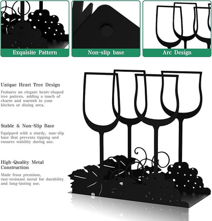 Black Napkin Holder for Table – Modern Metal Napkin Holders for Paper Napkins, Sturdy Black Tabletop Napkin Organizer for Kitchen, Dining Room, Countertop & Restaurants-5 x 4.84 x 2.32 inches