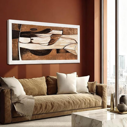 LEVERUP Modern Abstract Wall Art Gold Canvas Wall Artwork Dark Wall Decor for Bedroom Kitchen Office 20×40 Inch Posters for Room Aesthetic