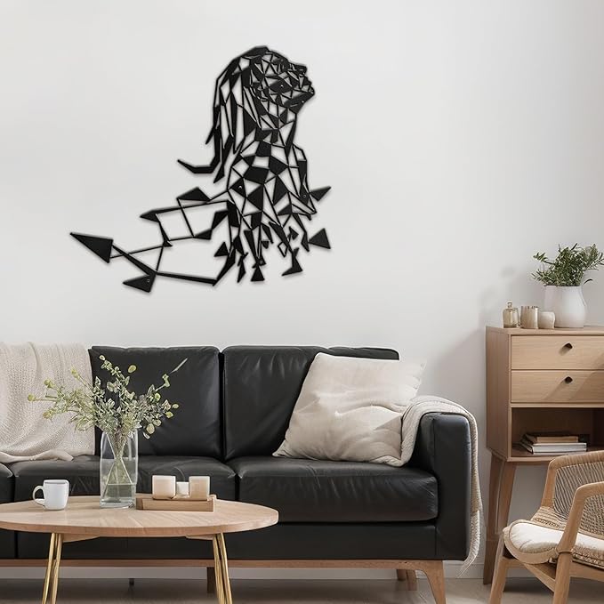 SIGNLEADER Metal Wall Art Decor Woman's Desire Modern Abstract Wall Sculpture Hangings Home Decoration for Living Room, Bedroom, Bathroom, Kitchen, Outdoor - 30" Black