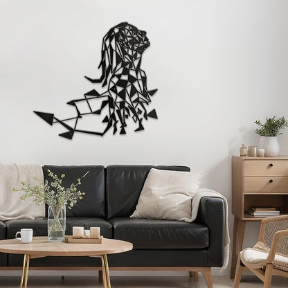 SIGNLEADER Metal Wall Art Decor Woman's Desire Modern Abstract Wall Sculpture Hangings Home Decoration for Living Room, Bedroom, Bathroom, Kitchen, Outdoor - 30" Black
