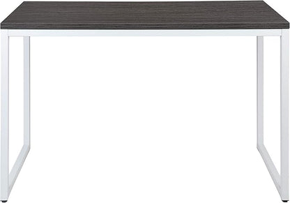 EMMA + OLIVER Industrial Modern Desk-47"L Commercial Grade Home Office Desk-Rustic Gray/White