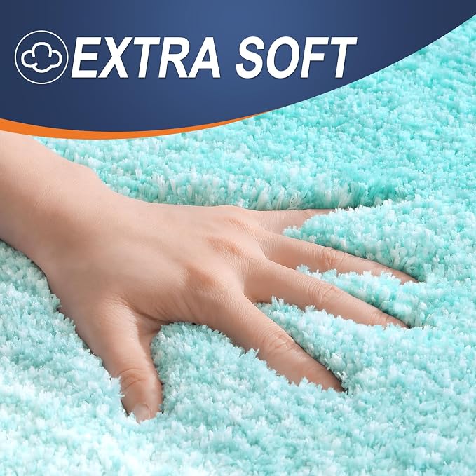 OLANLY Bathroom Runner Rugs Mat 59x24, Extra Soft Absorbent Microfiber Bath Rugs, Rubber Backing, Quick Dry, Washable Long Bath Mats for Bathroom Floor, Tub and Shower, Home Decor Accessories, Teal