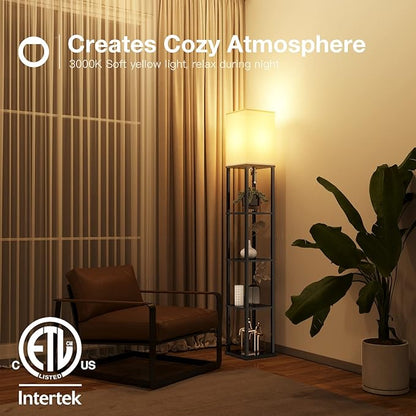 addlon Floor Lamp with Shelves, 5-Tier Modern Shelf Floor Lamp with 3CCT LED Bulb