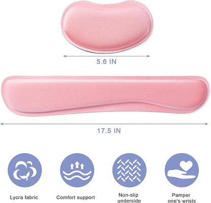Hoewina Keyboard Wrist Rest,Ergonomic Wrist Rest,Superfine Fabric and Gel Memory Foam Wrist Pad for Computer Keyboard for Easy Typing & Pain Relief, Suitable for Office, Family, Outdoor