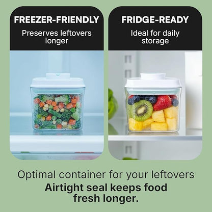 Bop Top | Airtight Meal Prep Containers with Lids | Food Storage Container Sets | Snack and Overnight Oats Fridge Organizer | Pantry and Kitchen Organization