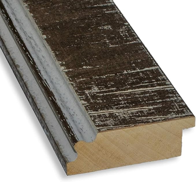 Amanti Art White Cork Board for Wall, 17x35 Vision Board with Brown Wood Frame, Medium Corkboard Office Decor for Home Organization, Country Rustic Corkboard Pinboard to Display Items for Home