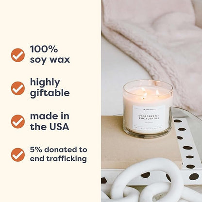 Calyan Wax Co. Passionfruit & Ginger 3 Wick Scented Candle - 43 Hour Burn - Luxury 3 Wick Soy Candles - Non Toxic Soy Wax Candles - Long Lasting Large Glass Jar Candle for Home - 14.9oz