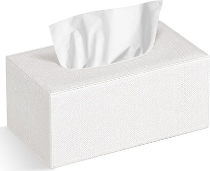 Colylan Tissue Box Cover Rectangular Tissue Box Holder for Bathroom (Beige)