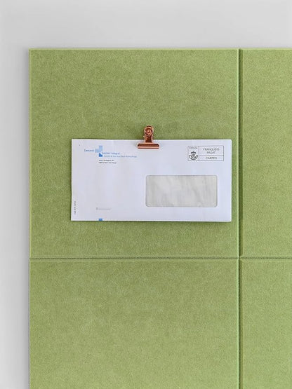 Felt Wall Tiles | Large Cork Board Alternative | Aesthetic Felt Bulletin Board for Office, Home & Classroom | Large Cork Boards for Walls Pinboard (12-Pack) | Spring Green