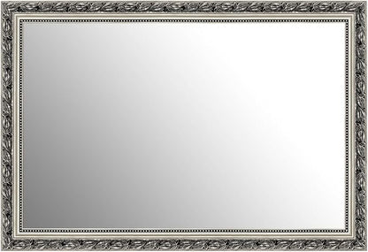 H-A Framed Rectangle Bathroom Mirrors for Wall,Wall Mounted Mirror Vertical or Horizontal Hanging for Living Room,Bedroom (32''x24''Sliver)
