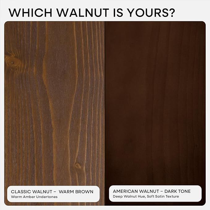 Homeforia Classic Walnut 42 inch Floating Shelf, High End Solid Real Wood Small 42inch Floating Shelves for Wall Mounted, 42in Floating Shelves, Heavy Duty Bracket, 42 X 6.5 X 1.75 inches, Set of 2