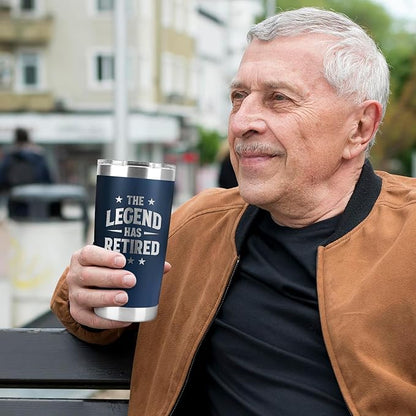 Retirement Gifts for Men 2026 - Retired Not My Problem Anymore - Funny Retired Tumbler for Men, Him, Father, Husband, Coworkers - Happy Retirement Gifts, Navy Tumbler 20 Oz (Navy 20 Oz)