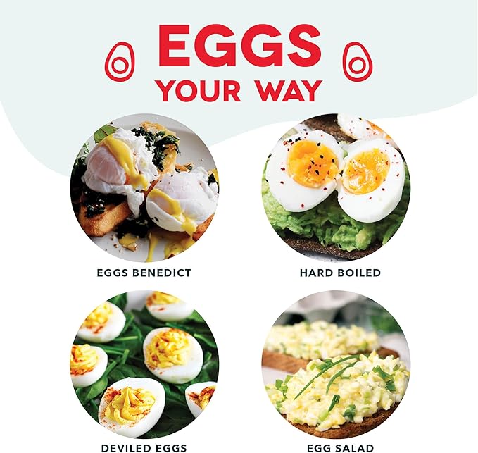 DASH Rapid Egg Cooker: 7 Egg Capacity Electric Egg Cooker for Hard Boiled Eggs, Poached Eggs, Scrambled Eggs, or Omelets.