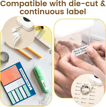 Label Maker, Phomemo D30 Bluetooth Mini Label Maker Machine, Portable Thermal Printer Small Rechargeable Labeler for Kids School Classroom Teacher Supplies, Home Office Labeler Works with Tablet/Phone