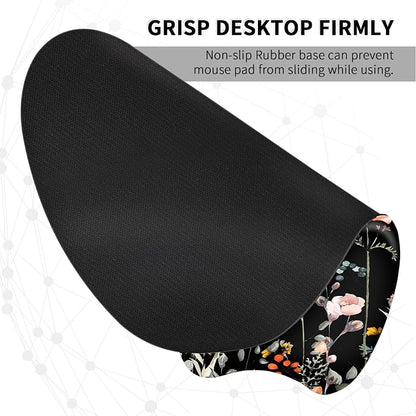 EooCoo Ergonomic Mouse Pad with Wrist Support, Mousepad with Memory Foam Wrist Rest and Non-Slip Base for Computer, Cafe, Home & Office, 9.64 x 8.26 in Office Desk Accessories for Women