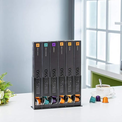 FlagShip Coffee Capsules Holder Stand for Nespresso Storage Original Capsules Holder, Coffee Pods Rack for Nespresso Originalline 60 Pods