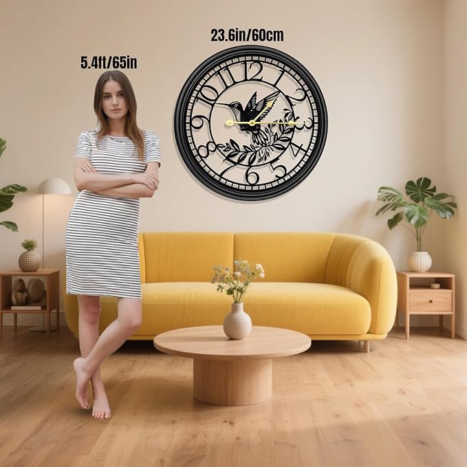 VPDTVK Big Wall Clock - Wall Clocks for Living Room Decor, Quiet and No Ticking Suitable for Wall Decor, Living Room Decoration, Kitchen Decoration